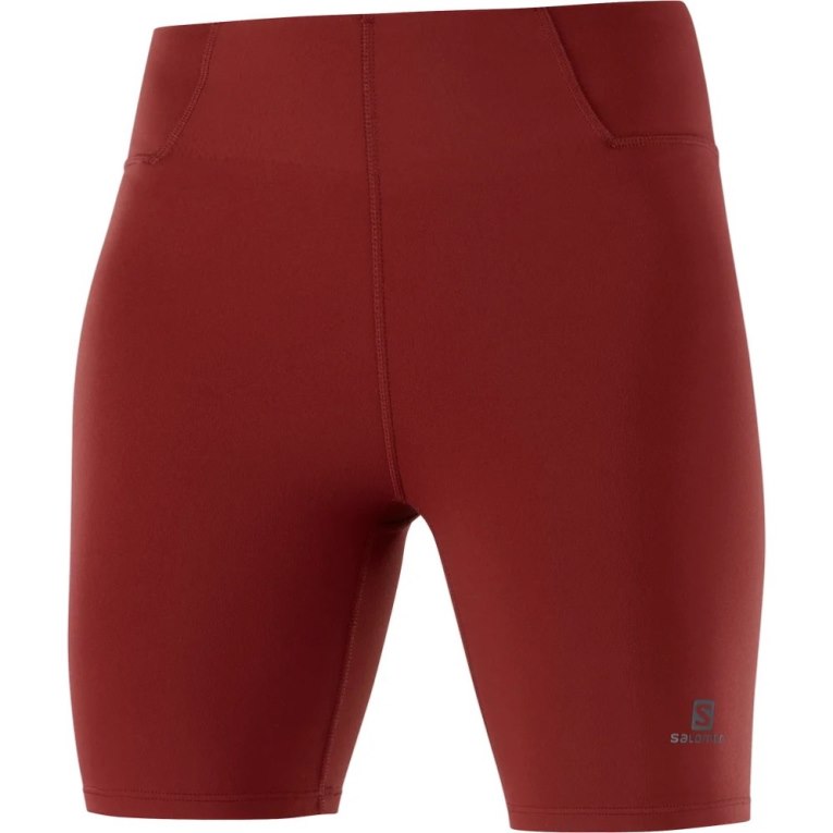 Red Salomon Cross Multi 7'' Short Women's Running Tights | PH 36098K